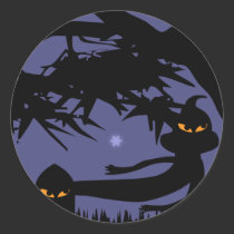 Ghosts and Tombstone Sticker