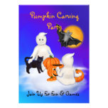 Ghosts & Friends Pumpkin Carving Party Personalized Invite