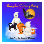 Ghosts & Friends Pumpkin Carving Party Invite
