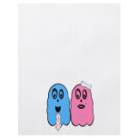 Ghosts in blue and pink with tie and bow flyers