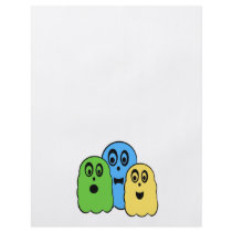 Ghosts in green blue yellow custom flyer