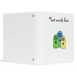 Ghosts in green yellow blue vinyl binders