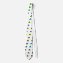 Ghosts in green yellow blue neck wear