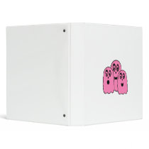 Ghosts in pink vinyl binder