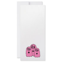 Ghosts in pink custom rack cards