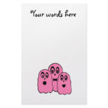 Ghosts in pink personalized stationery