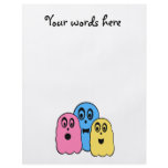 Ghosts in pink yellow and blue flyers