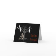 Ghosts Skeleton Funny Halloween Party Invitation card