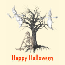 Ghosts Skeleton Kids Funny Halloween T-Shirt