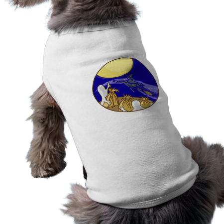 Ghosts & Witch Full Moon Dog Shirt Ghosts & Witch Full Moon Dog Shirt