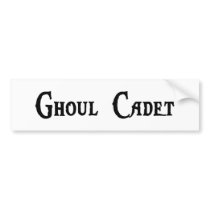 Ghoul Cadet Bumper Sticker