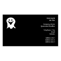 Ghoul Ghost. Black and White. Business Card Templates
