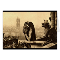 Ghoul Notre Dame, Paris France 1912 Vintage Cards