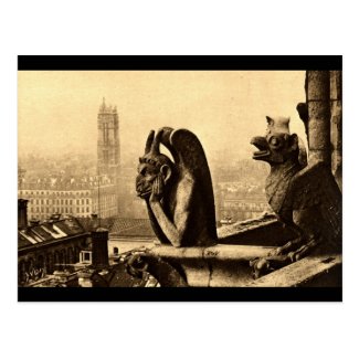 Ghoul Notre Dame, Paris France 1912 Vintage Postcard