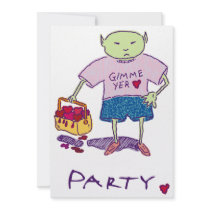 Ghoulie Gimme Yer Heart Party Invitation