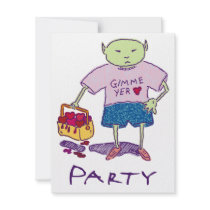 Ghoulie Gimme Yer Heart Party Invitation