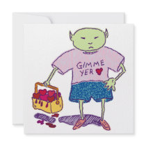 Ghoulie's Gimme Yer Heart Party Invitation