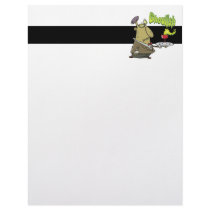 ghoulish creepy waiter serving drinks personalized letterhead