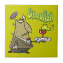ghoulish creepy waiter serving drinks