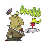 ghoulish creepy waiter serving drinks t-shirts