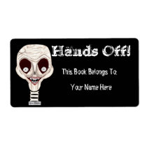 Ghoulish Skull Bookplate Custom Shipping Labels