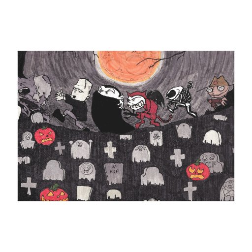 Ghouls Night Out Canvas Print