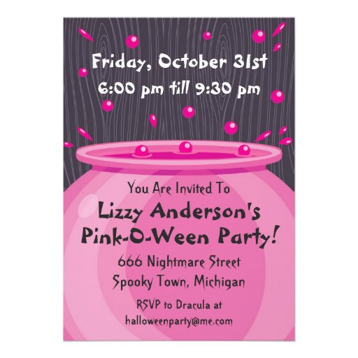 Ghouls Only Halloween Party Invitation