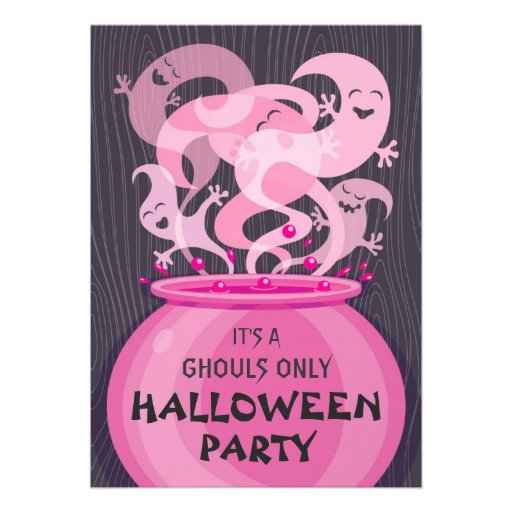 Ghouls Only Halloween Party Invitation