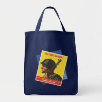 GI Film Festival Vintage Poster Tote  (Soldier) bags