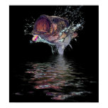 Giant 4ft. Bass Leaping Poster