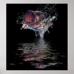 Giant 4ft. Bass Leaping Poster