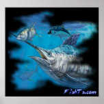 Giant 4ft. Poster of Marlin by FishTs.com