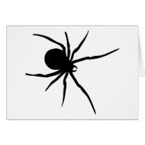 Giant Black Spider Greeting Cards