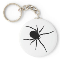 Giant Black Spider Keychain