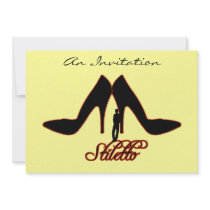 Giant Black Stilettos Personalized Announcements