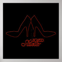 Giant Black Stilettos Poster