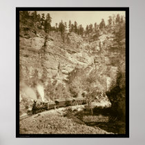 Giant Bluff Train Black Hills SD 1890 Print