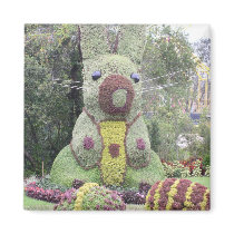 Giant Bunny Topiary magnets by grammasue319 Giant Bunny Topiary magnets