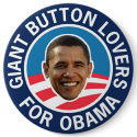 Giant Button Lovers for Obama
