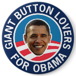 Giant Button Lovers for Obama