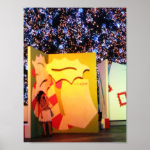 Giant Christmas Card in Bangkok, Thailand Posters