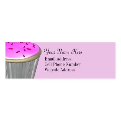 Giant Cupcake Skinny Profile Cards Business Card Template by mariannegilliand