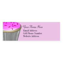 Giant Cupcake Skinny Profile Cards business cards by mariannegilliand Giant Cupcake Skinny Profile Cards business cards