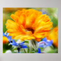 Giant Floral Painting on Canvas posters