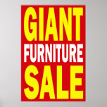 GIANT FURNITURE SALE - RETAIL POSTER SIGN
