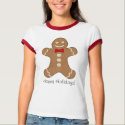 Giant Gingerbread Man Cookie Holiday T-Shirt by mariannegilliand Giant Gingerbread Man Cookie Holiday T-Shirt