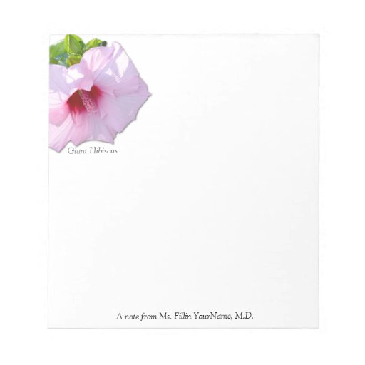 Giant Hibiscus Notepad