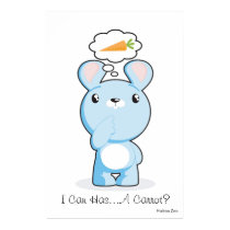 Giant 'I Can Has...A Carrot?' Poster posters