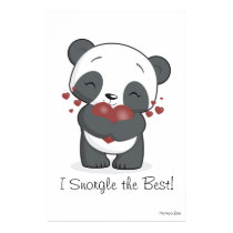 Giant 'I Snorgle the Best!' Panda Poster posters
