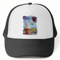 Giant Ice Cream Cone Carnival Landscape hats by Artist_Lenora Giant Ice Cream Cone Carnival Landscape hats